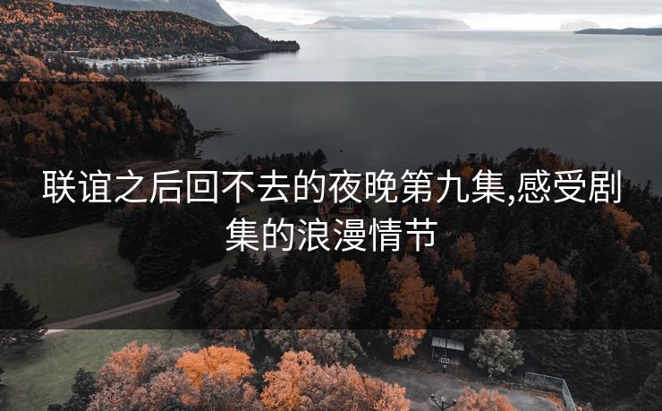 联谊之后回不去的夜晚第九集,感受剧集的浪漫情节 联谊之后回不去的夜晚第九集,感受剧集的浪漫情节