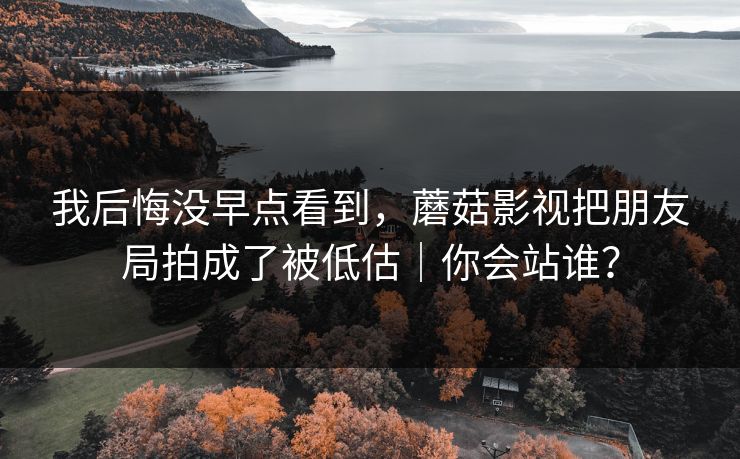 我后悔没早点看到,蘑菇影视把朋友局拍成了被低估|你会站谁? 我后悔没早点看到,蘑菇影视把朋友局拍成了被低估|你会站谁?