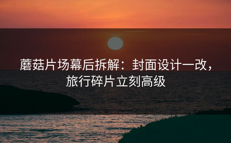 蘑菇片场幕后拆解:封面设计一改,旅行碎片立刻高级 蘑菇片场幕后拆解:封面设计一改,旅行碎片立刻高级